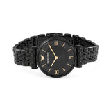 Emporio Armani Gianni T Bar Black Dial Black Steel Strap Watch For Women - AR11245