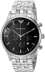 Emporio Armani Chronograph Black Dial Silver Steel Strap Watch For Men - AR11017 Buy Now By Emporio Armani