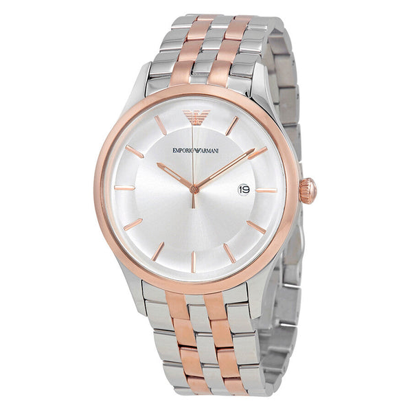 Emporio Armani Lambda Analog Silver Dial Two Tone Steel Strap Watch For Men - AR11044 Buy Now By Emporio Armani