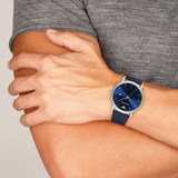 Emporio Armani Dress Quartz Blue Dial Blue Leather Strap Watch For Men - AR2501 Buy Now By Emporio Armani