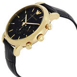 Emporio Armani Luigi Chronograph Black Dial Black Leather Watch For Men - AR1917 Buy Now By Emporio Armani