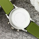 Shop Emporio Armani Chronograph White Dial Green Rubber Strap Watch For Men - AR11022 in USA