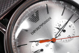 Emporio Armani Aviator Chronograph Grey Dial Brown Mesh Bracelet Watch For Men - AR11169 Buy Now By Emporio Armani