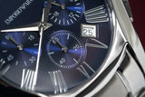Emporio Armani Classic Blue Dial Silver Steel Strap Watch For Men - AR1635 Buy Now By Emporio Armani