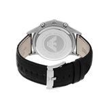 Emporio Armani Classic Chronograph Silver Dial Black Leather Strap Watch For Men - AR2432 Buy Now By Emporio Armani