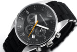 Emporio Armani Sportivo Chronograph Black Dial Black Strap Watch For Men - AR5858 Buy Now By Emporio Armani