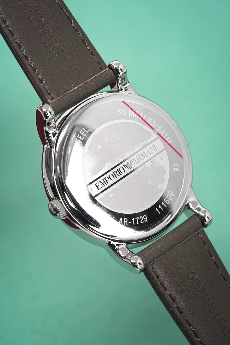 Emporio Armani Classic Quartz Brown Dial Brown Leather Strap Watch For Men - AR1729 Buy Now By Emporio Armani