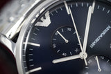 Emporio Armani Gianni Chronograph Blue Dial Silver Steel Strap Watch For Men - AR1648 Buy Now By Emporio Armani
