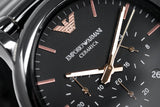 Emporio Armani Luigi Ceramic Chronograph Black Dial Black Strap Watch For Men - AR1509 Buy Now By Emporio Armani