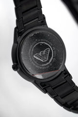 Emporio Armani Renato Quartz Black Dial Black Steel Strap Watch For Men - AR11079 Buy Now By Emporio Armani