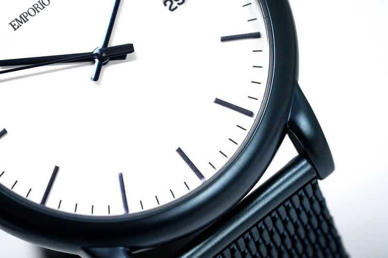 Emporio Armani Luigi Quartz White Dial Blue Mesh Bracelet Watch For Men - AR11025 Buy Now By Emporio Armani