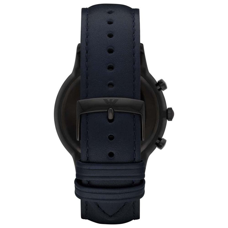 Emporio Armani Renato Chronograph Quartz Blue Dial Blue Leather Strap Watch For Men - AR2481 Buy Now By Emporio Armani