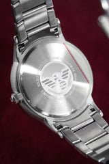 Emporio Armani Renato Blue Dial Silver Steel Strap Watch For Men - AR2472 Buy Now By Emporio Armani