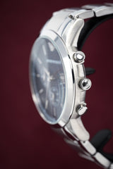 Emporio Armani Renato Chronograph Blue Dial Silver Steel Strap Watch For Men - AR2486 Buy Now By Emporio Armani