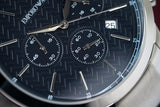 Emporio Armani Renato Chronograph Blue Dial Silver Steel Strap Watch For Men - AR2486 Buy Now By Emporio Armani
