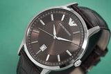 Emporio Armani Classic Quartz Brown Dial Brown Leather Strap Watch For Men - AR1729 Buy Now By Emporio Armani