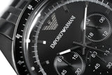 Emporio Armani Tazio Chronograph Black Dial Black Steel Strap Watch For Men - AR5989 Buy Now By Emporio Armani