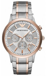 Emporio Armani Renato Gray Dial Gray Steel Strap Watch For Men - AR11077 Buy Now By Emporio Armani