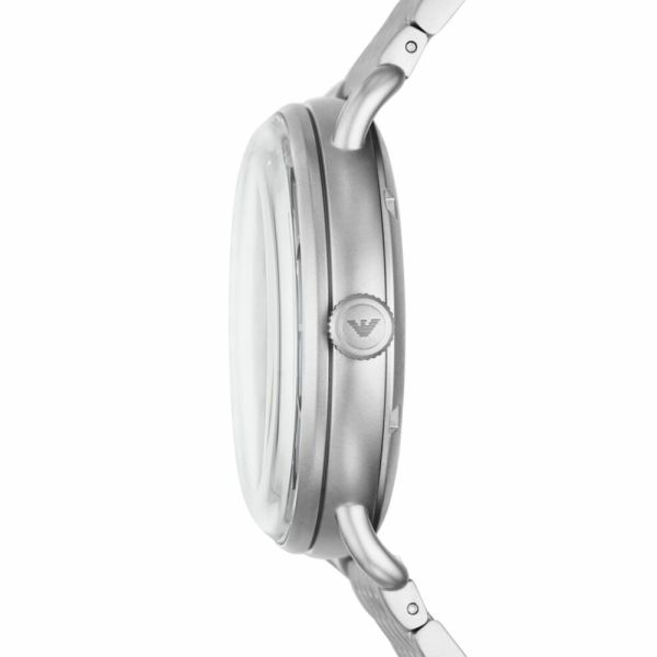 Emporio Armani Aviator Multifunction Blue Dial Silver Mesh Bracelet Watch For Men - AR60024 Buy Now By Emporio Armani