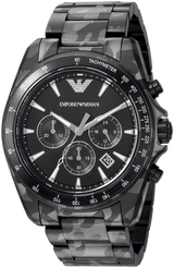 Emporio Armani Sportivo Quartz Black Dial Black Steel Strap Watch For Men - AR11027 Buy Now By Emporio Armani