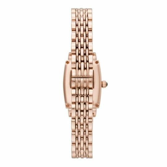 Emporio Armani Gianni T Bar Quartz Crystals White Dial Rose Gold Steel Strap Watch For Women - AR11406 Buy Now By Emporio Armani