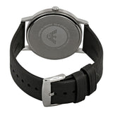 Shop Emporio Armani Kappa Analog Quartz Black Dial Black Leather Strap Watch For Men - AR11013 in USA