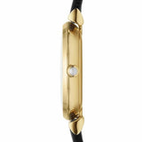 Emporio Armani Gianni T-Bar Quartz Mother of Pearl Dial Black Leather Strap Watch For Women - AR1910 Buy Now By Emporio Armani