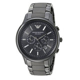 Emporio Armani Ceramica Chronograph Black Dial Black Steel Strap Watch For Men - AR1451 Buy Now By Emporio Armani