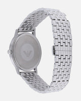 Shop Emporio Armani Kappa Quartz Grey Dial Silver Mesh Bracelet Watch For Men - AR11068 in USA