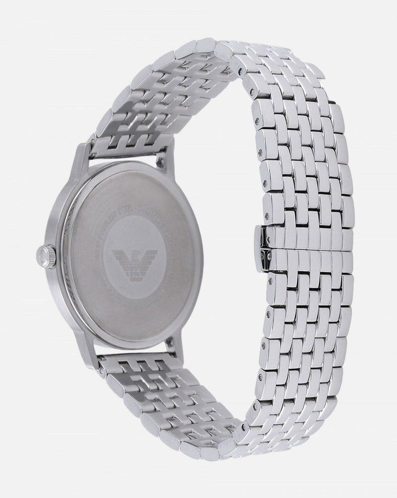 Shop Emporio Armani Kappa Quartz Grey Dial Silver Mesh Bracelet Watch For Men - AR11068 in USA