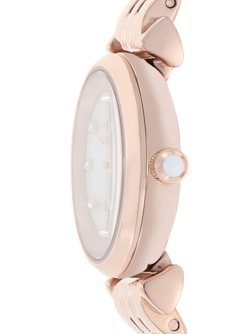 Emporio Armani Gianni T-Bar Mother of Pearl Dial Rose Gold Steel Strap Watch For Women - AR11203 Buy Now By Emporio Armani