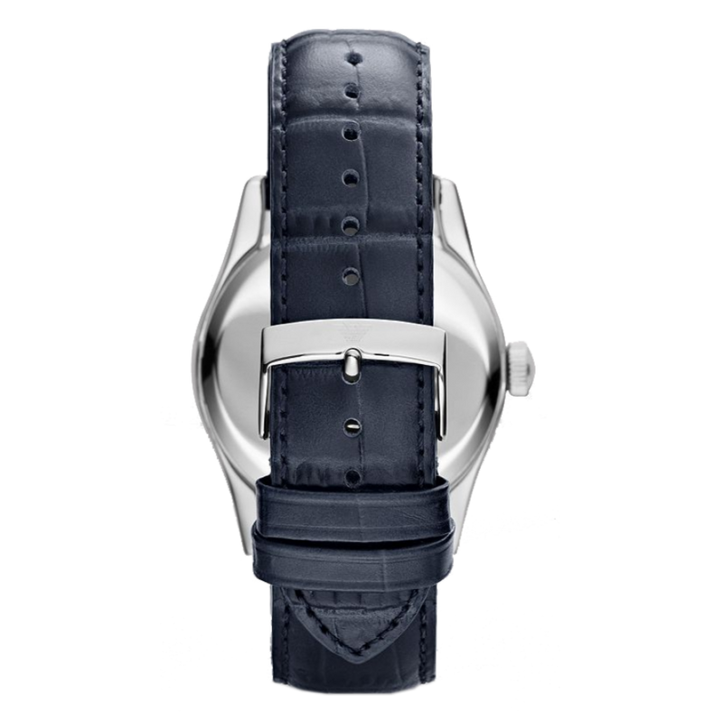 Emporio Armani Valente Quartz Silver Dial Grey Leather Strap Watch For Men - AR1666 Buy Now By Emporio Armani