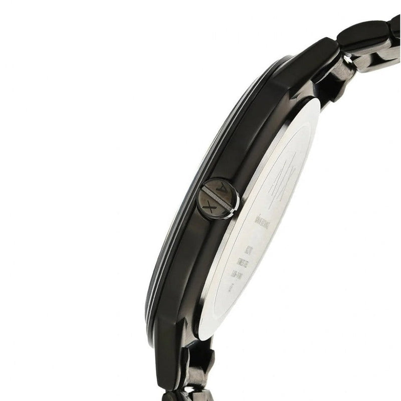 Emporio Armani Gianni T-Bar Quartz Black Mother of Pearl Dial Black Steel Strap Watch For Women - AR11268 Buy Now By Emporio Armani