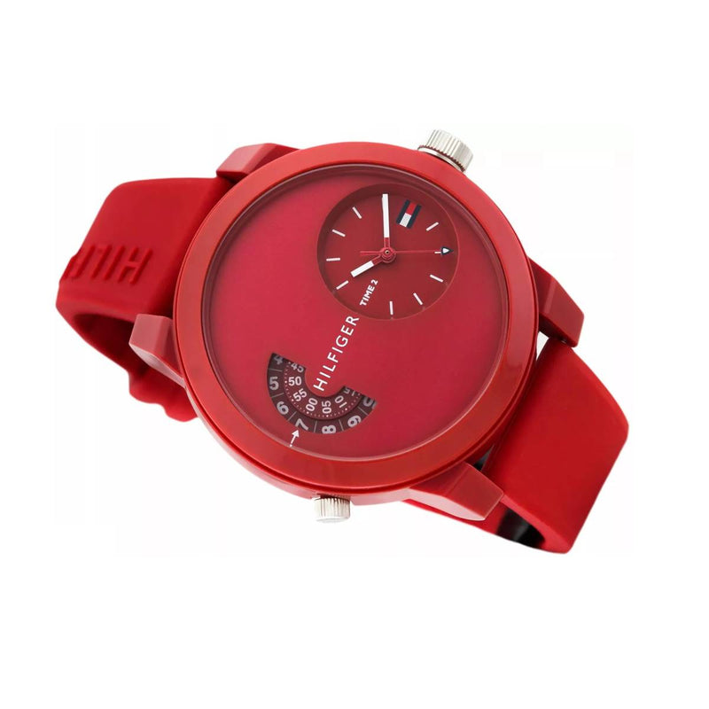 Tommy Hilfiger Denim Red Dial Red Rubber Strap Watch for Men - 1791557 Buy Now By Tommy Hilfiger