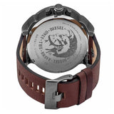 Shop Diesel Mr Daddy Blue Dial Brown Leather Strap Watch For Men - DZ7314 in USA