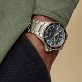 Emporio Armani Diver Quartz Blue Dial Silver Steel Strap Watch For Men - AR11339 Buy Now By Emporio Armani