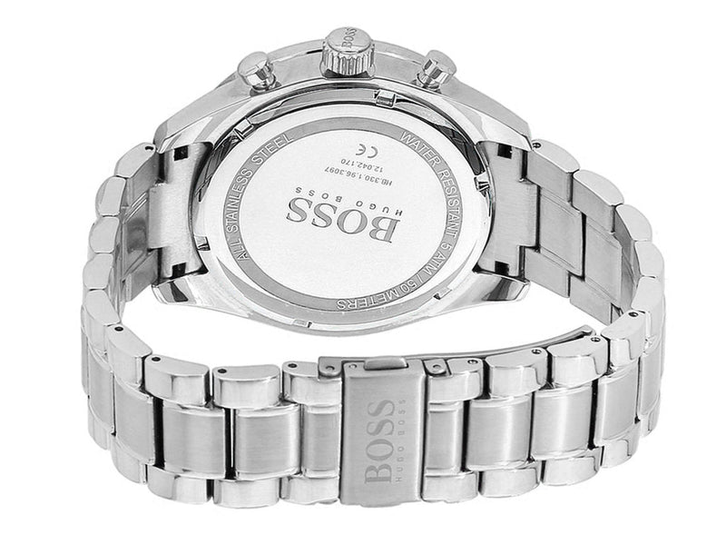 Shop Hugo Boss Chronograph Blue Dial Silver Steel Strap Watch for Men - 1513630 in USA