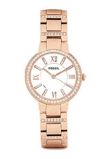 Fossil Virginia White Dial Rose Gold Steel Strap Watch for Women - ES3284 Buy Now By Fossil