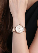 Fossil Jacqueline Rose Gold Dial Rose Gold Steel Strap Watch for Women - ES3546 Buy Now By Fossil
