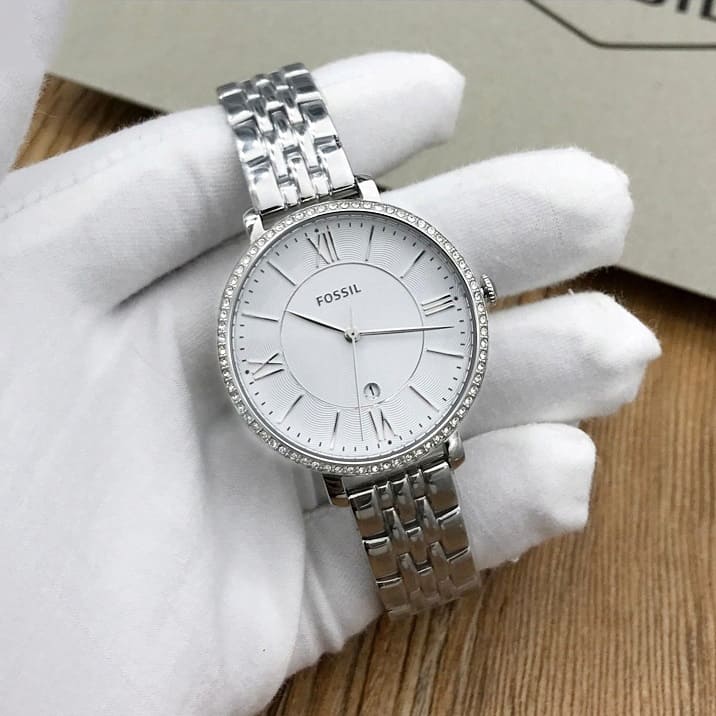 Fossil Jacqueline White Dial Silver Steel Strap Watch for Women - ES3631 Buy Now By Fossil