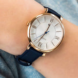 Fossil Jacqueline White Dial Blue Leather Strap Watch for Women - ES3843 Buy Now By Fossil