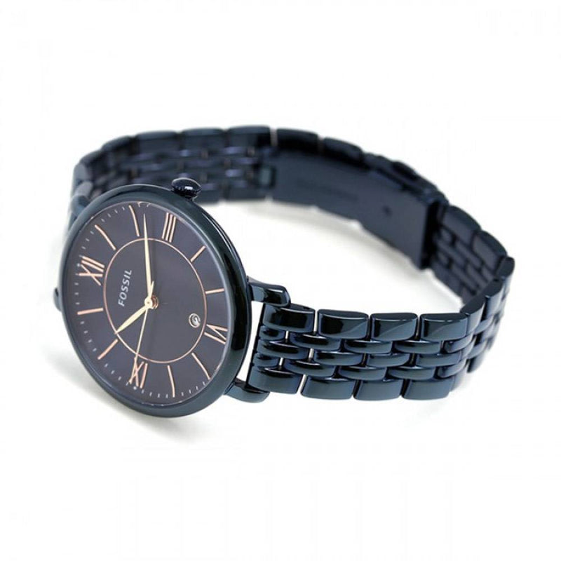 Fossil Jacqueline Blue Dial Blue Steel Strap Watch for Women - ES4094 Buy Now By Fossil