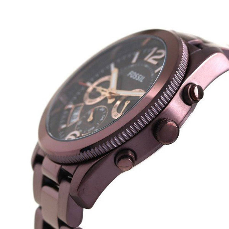 Fossil Perfect Boyfriend Multifunction Maroon Dial Maroon Steel Strap Watch for Women - ES4110 Buy Now By Fossil