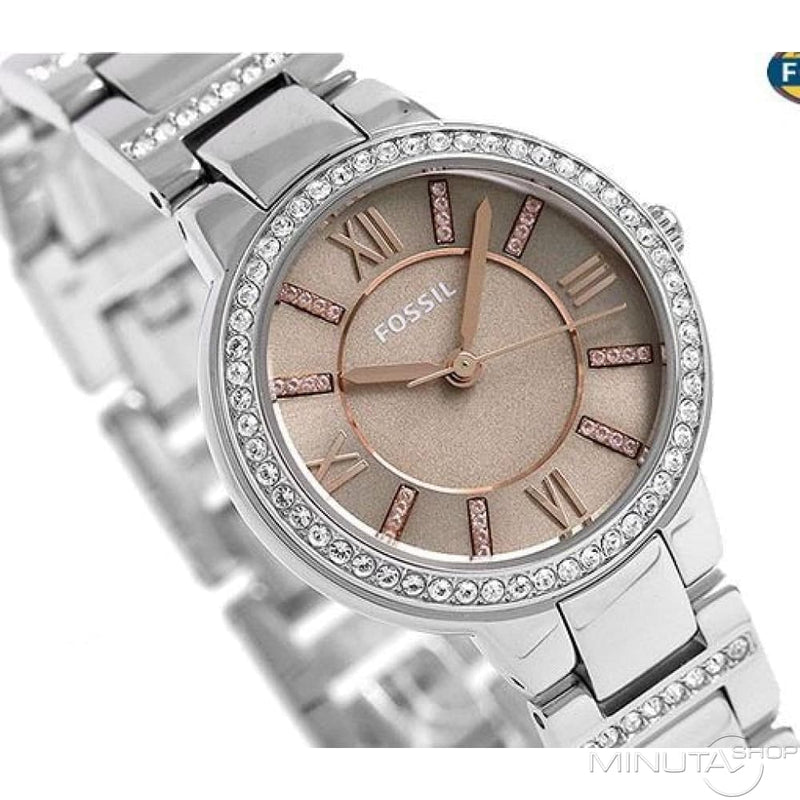 Fossil Virginia Taupe Dial Silver Steel Strap Watch for Women - ES4147 Buy Now By Fossil