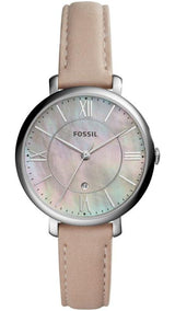 Shop Fossil Jacqueline Blush Mother of Pearl Dial Pink Leather Strap Watch for Women - ES4151 in USA