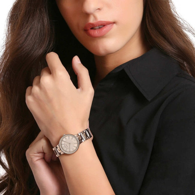 Fossil Virginia Pink Dial Pink Steel Strap Watch for Women - ES4482 Buy Now By Fossil