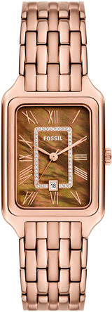 Fossil Raquel Three Hand Date Brown Dial Rose Gold Steel Strap Watch For Women - ES5323 Buy Now By Fossil