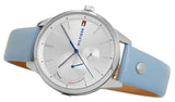 Shop Tommy Hilfiger Brooke Silver Dial Blue Leather Strap Watch for Women - 1782023 in USA