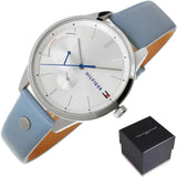 Shop Tommy Hilfiger Brooke Silver Dial Blue Leather Strap Watch for Women - 1782023 in USA