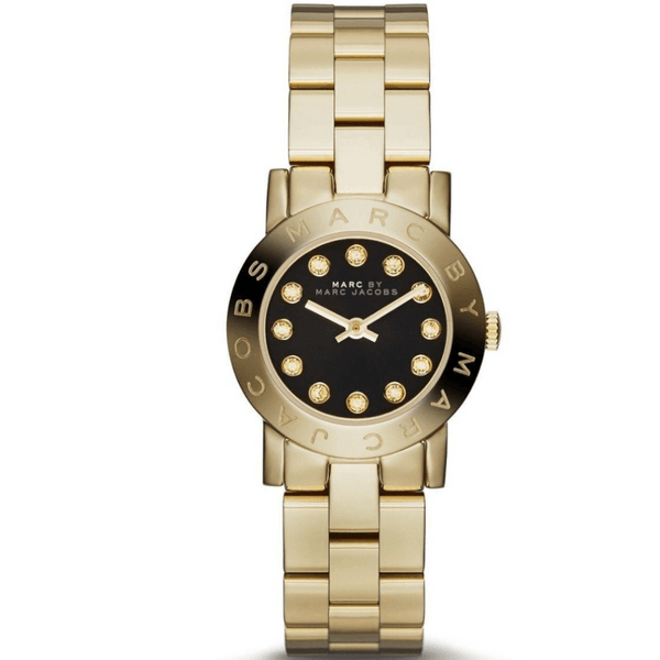 Marc Jacobs Amy Glitz Black Dial Gold Steel Strap Watch for Women - MBM3334 Buy Now By Marc Jacobs